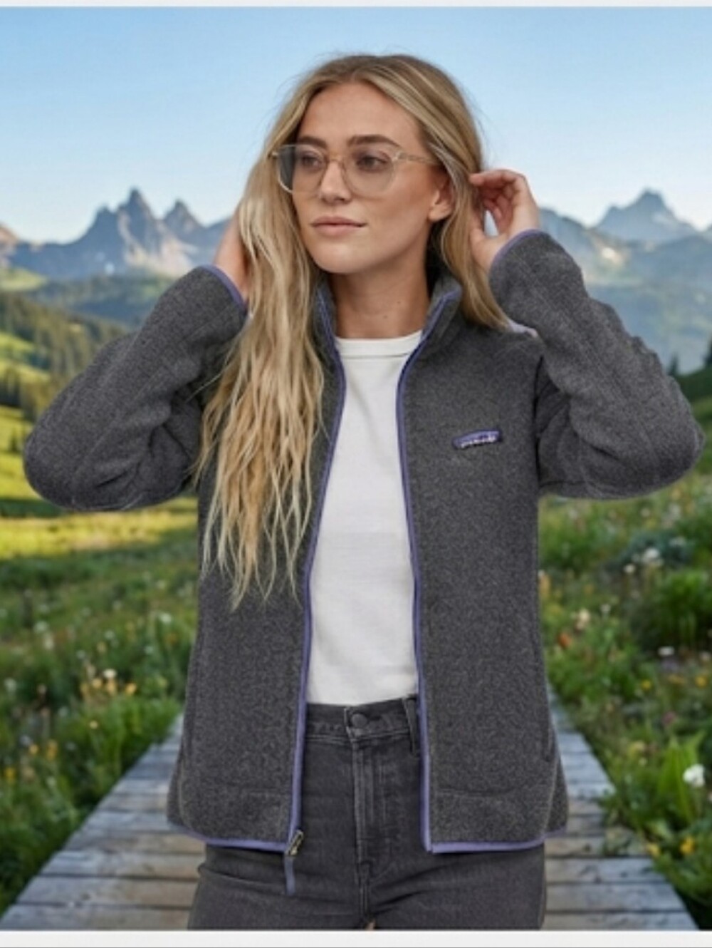 Patagonia NOBLE GREY Reclaimed Fleece Jacket